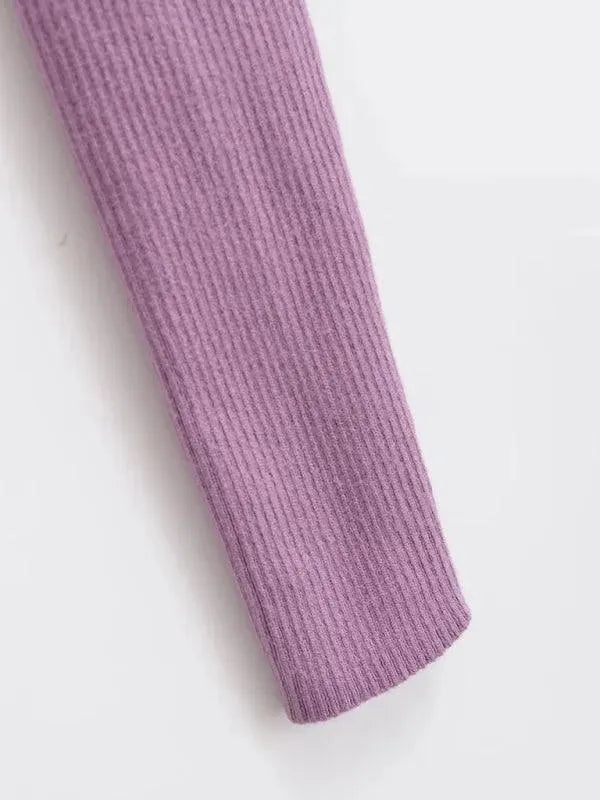 LeStyleParfait Women's Sweaters Casual Cardigan Plain-Solid V-Neck Long Sleeves-Cardigan Sweater