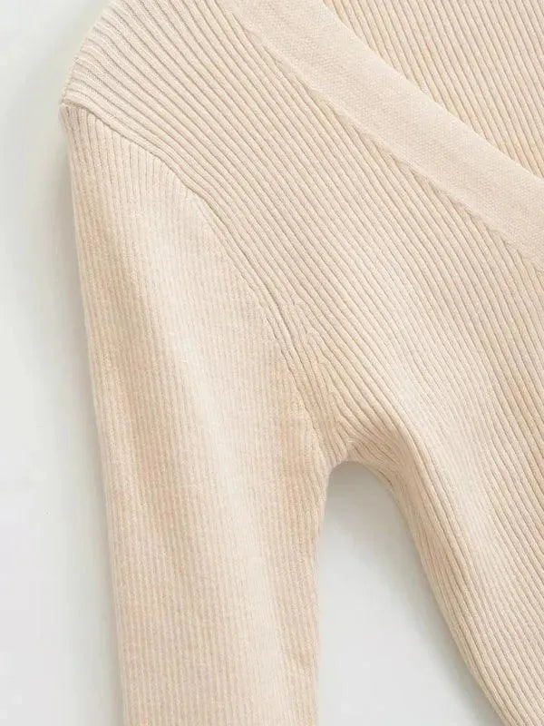 LeStyleParfait Women's Sweaters Casual Cardigan Plain-Solid V-Neck Long Sleeves-Cardigan Sweater