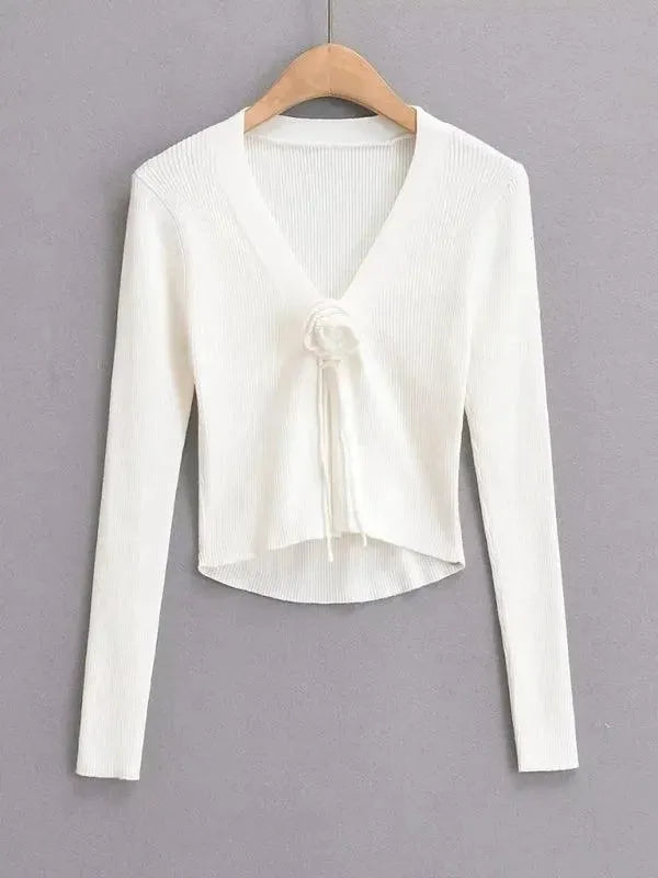 LeStyleParfait Women's Sweaters Casual Cardigan Plain-Solid V-Neck Long Sleeves-Cardigan Sweater