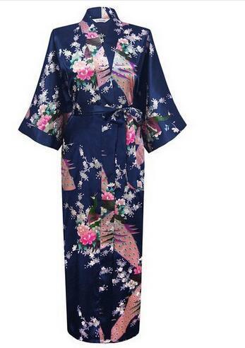Floral Silk Kimono Nightgown - Nightgown - LeStyleParfait