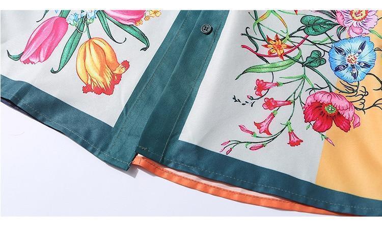 Floral Silk Shirt For Women - Women's Shirt - LeStyleParfait