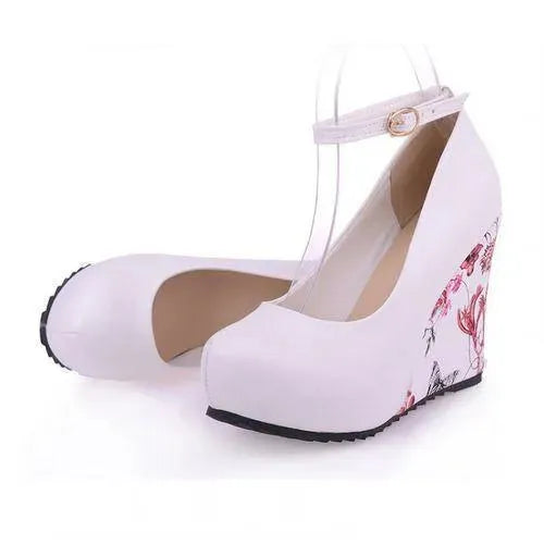 Floral Wedge Shoes - Wedge Shoes - LeStyleParfait