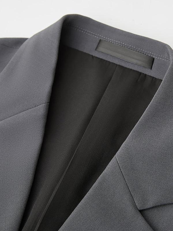 Formal Slim Fit 2-Piece Grey Suit - Two Piece Suit - LeStyleParfait