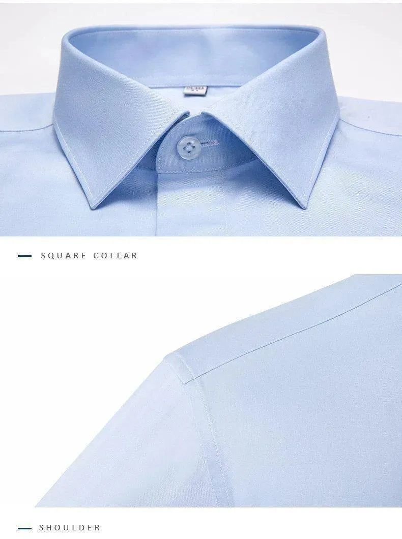 French Square Collar Men Dress Shirt - Dress Shirt - LeStyleParfait