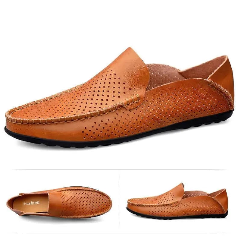 Gennaro - Breathable Leather Loafers - Loafer Shoes - LeStyleParfait