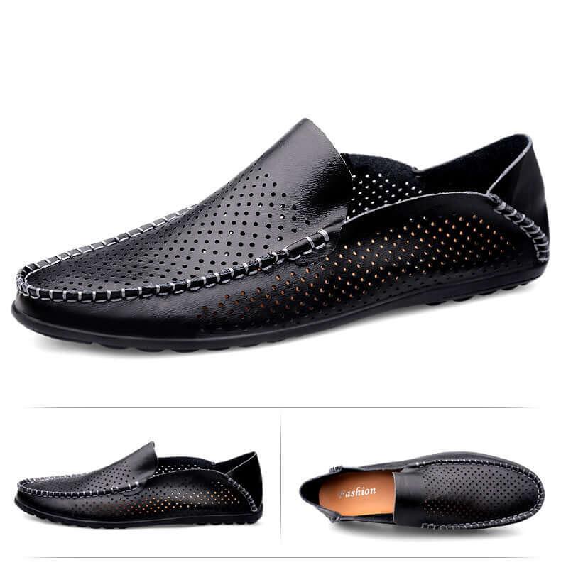 Gennaro - Breathable Leather Loafers - Loafer Shoes - LeStyleParfait