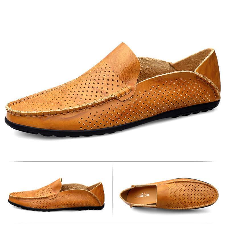 Gennaro - Breathable Leather Loafers - Loafer Shoes - LeStyleParfait