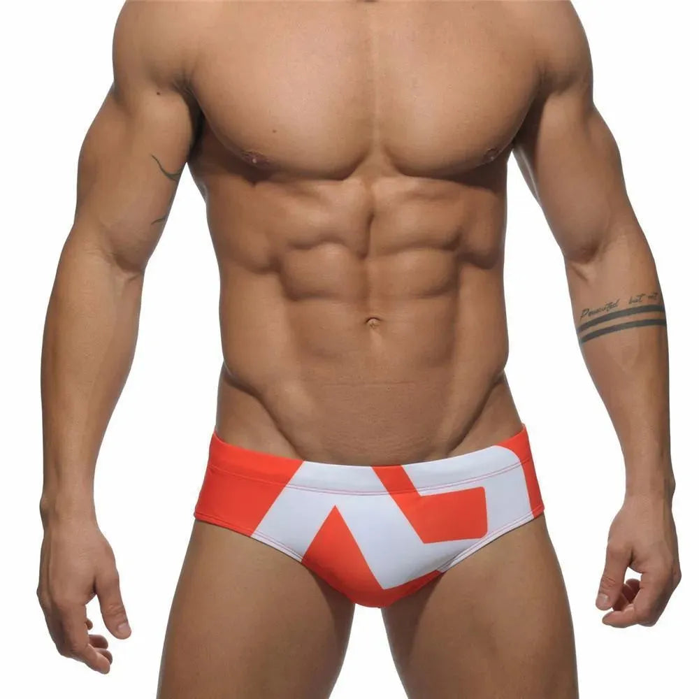 Geometric Patchwork Swim Briefs - Swim Brief - LeStyleParfait