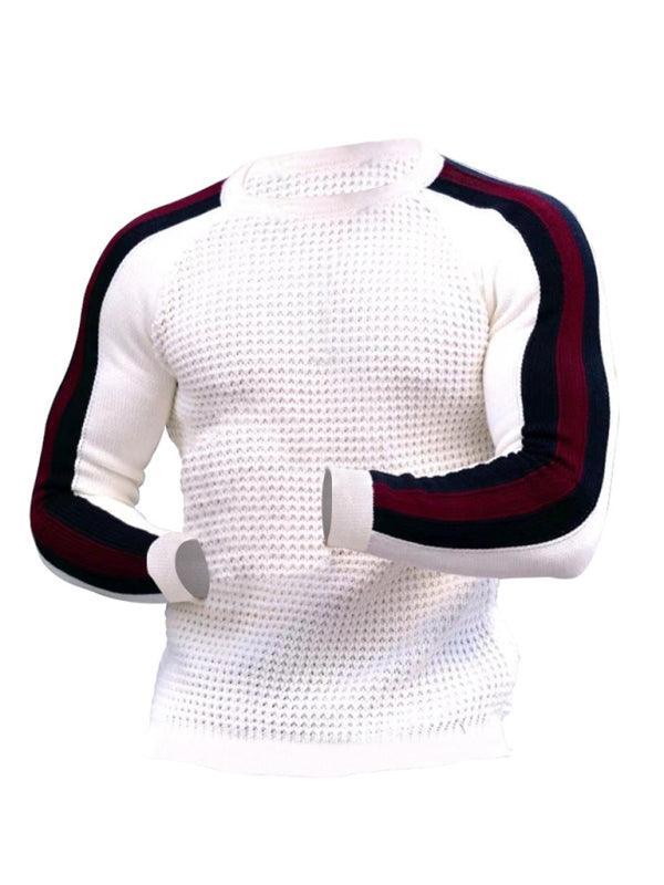 Geometric Round Neck Men Pullover Sweater - Pullover Sweater - LeStyleParfait
