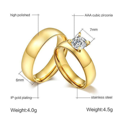 Gold Wedding Engagement Rings - Rings - LeStyleParfait