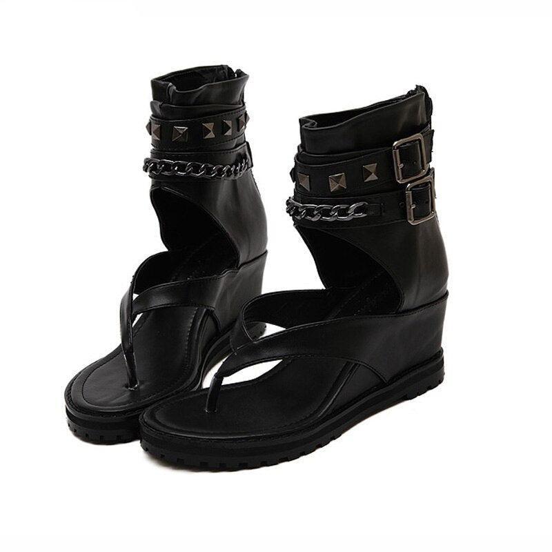 Gothe Ankle Strap Wedge Shoes - Wedge Shoes - LeStyleParfait