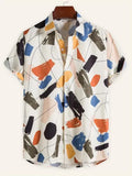 Graffiti Slim Fit Men Shirt - Short Sleeve Shirt - LeStyleParfait