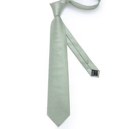 Green Luxury Necktie Set - Necktie - LeStyleParfait