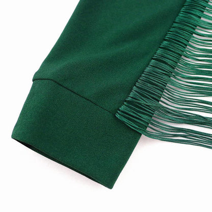 Green Tassel Party Dress - Dress - LeStyleParfait