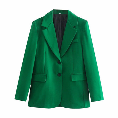 Green Women Pantsuit - Women Pant Suit - LeStyleParfait