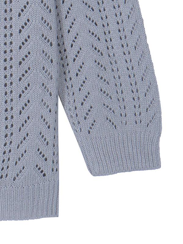 Grey Holed Sweater Cardigan - Cardigan Sweater - LeStyleParfait