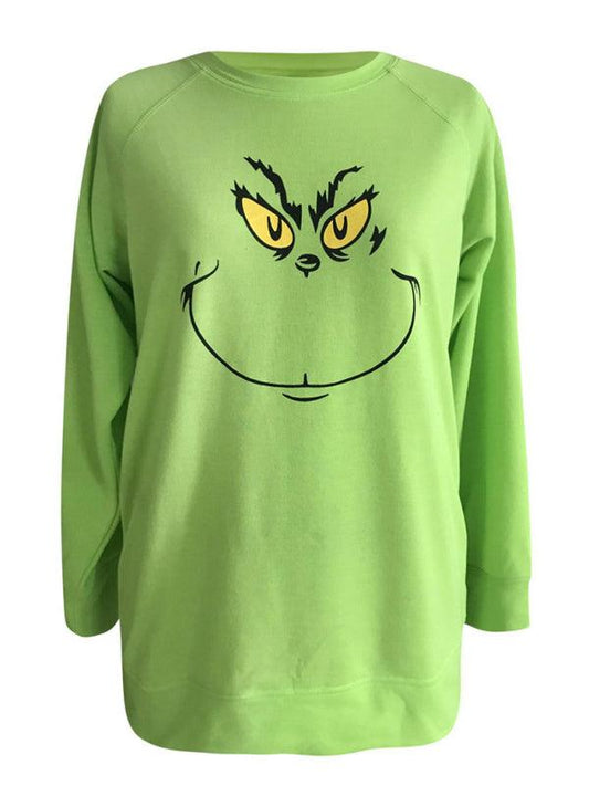 Grinch Print Women Sweatshirt - Women Sweatshirt - LeStyleParfait