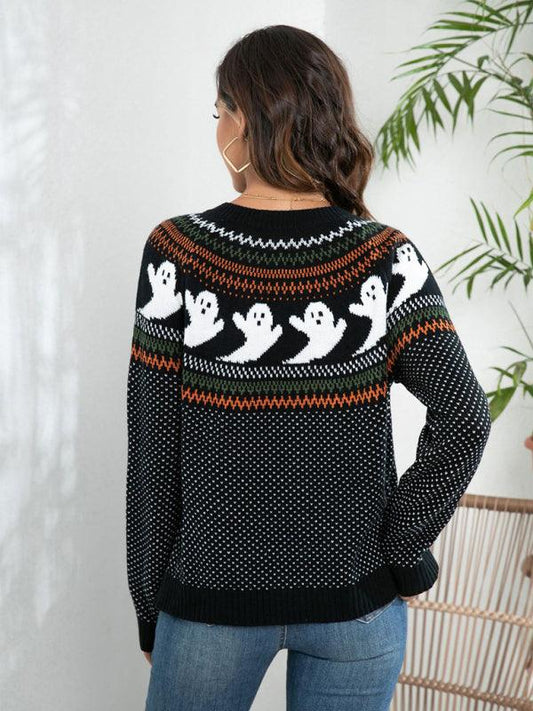 Halloween Polka Dot Women Cardigan Sweater - Cardigan Sweater - LeStyleParfait