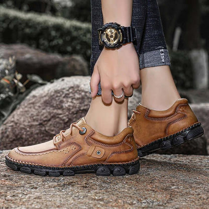 Hawk - Rugged Lace-Up Leather Shoes - Casual Shoes - LeStyleParfait