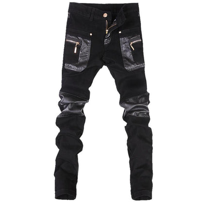 Hip Hop Leather Pants For Men - Men's Jeans - LeStyleParfait
