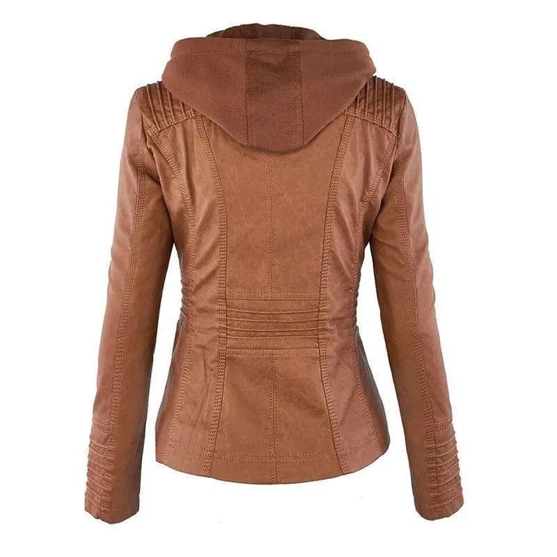 Hooded Leather Jackets For Women - Leather Jacket - LeStyleParfait