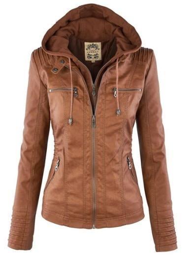 Hooded Leather Jackets For Women - Leather Jacket - LeStyleParfait