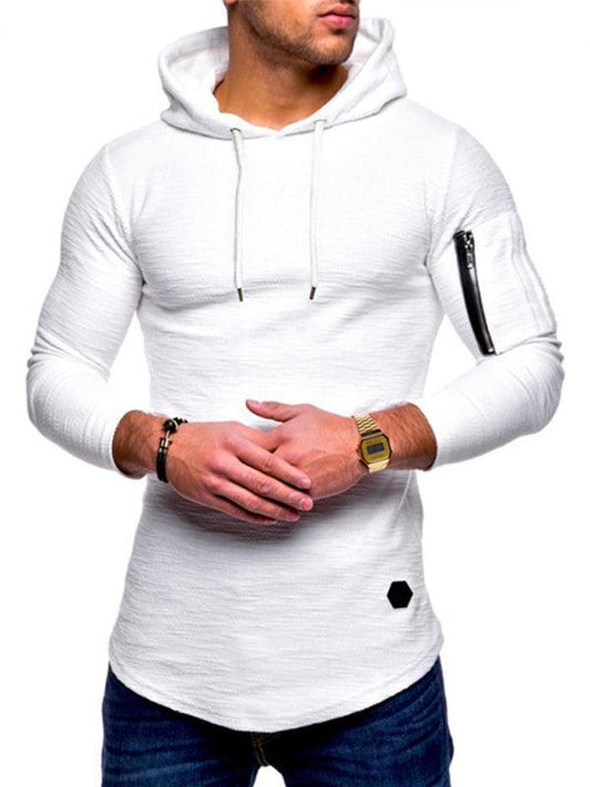 Hooded Men Casual T-Shirt Solid - T-Shirts - LeStyleParfait
