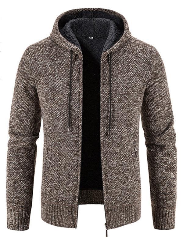 Hooded Zipper Men Cardigan Sweater - Cardigan Sweater - LeStyleParfait