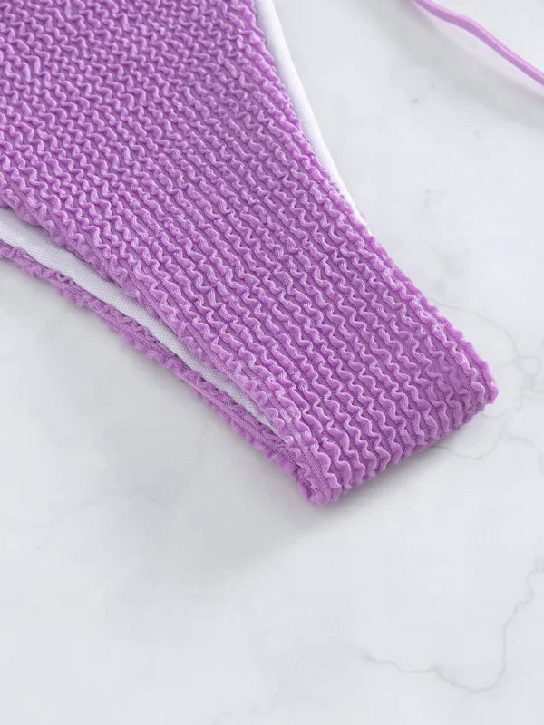 Women Pink String Bikini Set