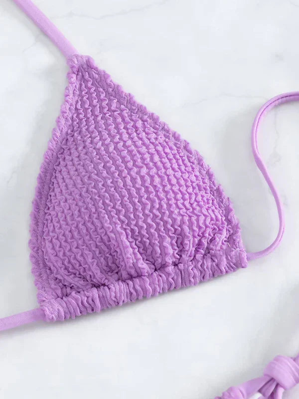 Women Pink String Bikini Set