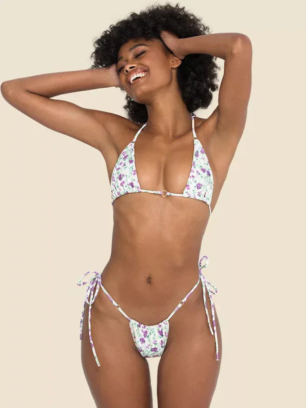Women Polka Dot String Bikini Set
