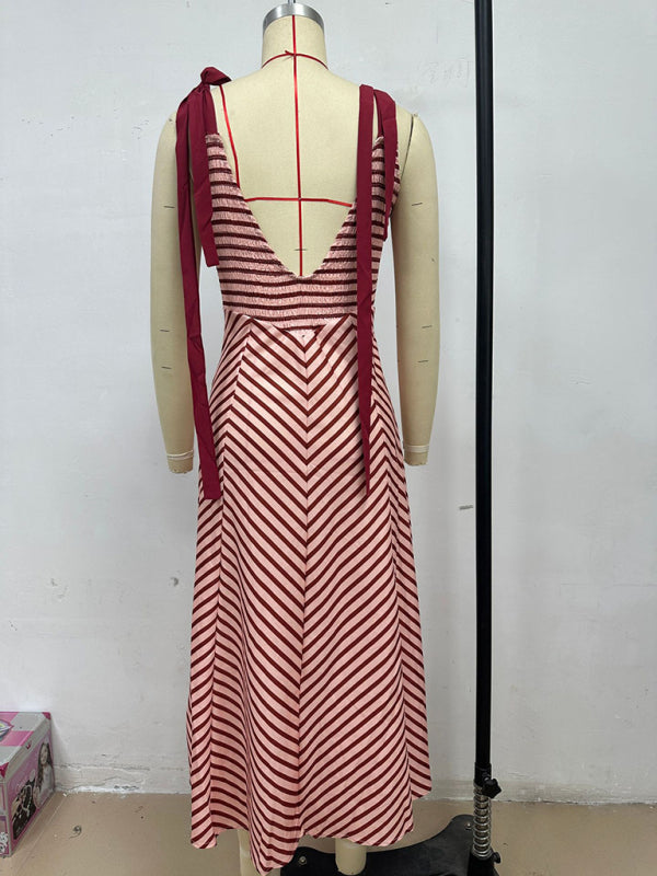 Chic Strappy Backless Midi Dress