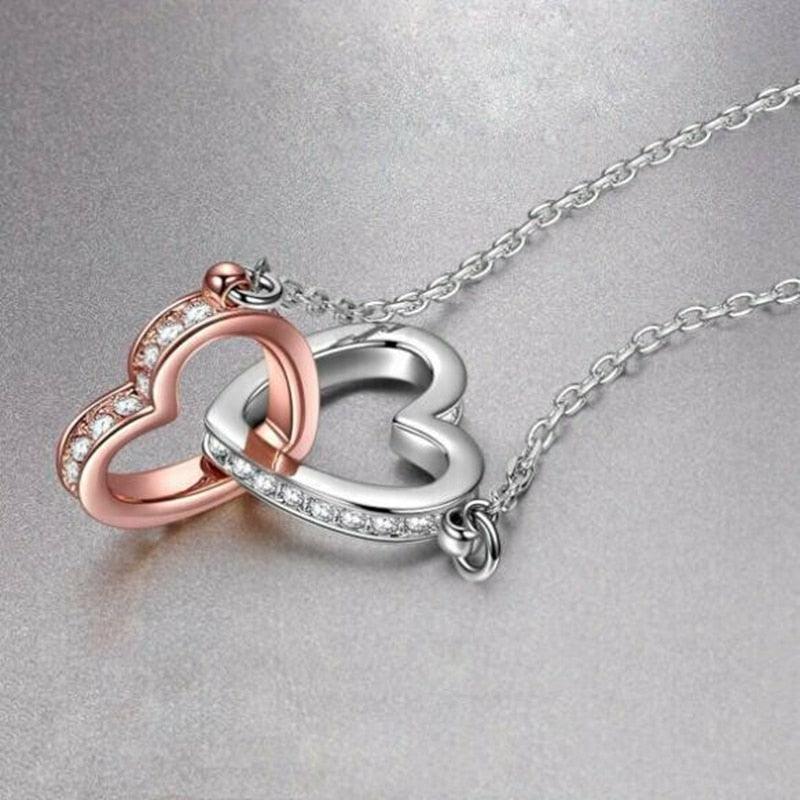 Infinity Hearts Pendant Necklace - Pendant Necklace - LeStyleParfait