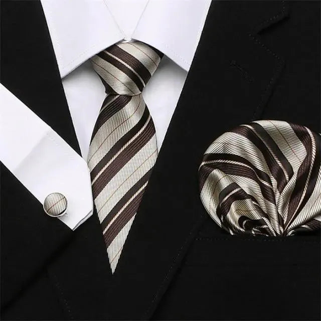 Jacquard Woven Necktie Set - Necktie | LeStyleParfait-Necktie