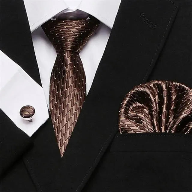 Jacquard Woven Necktie Set - Necktie | LeStyleParfait-Necktie