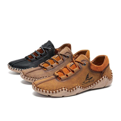 Jango - Casual Leather Sneakers Trainers - Sneakers - LeStyleParfait