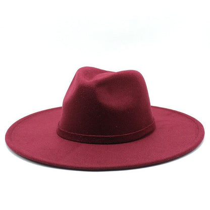 Jazz Style Wide Brim Fedora Hat - Fedora Hat - LeStyleParfait