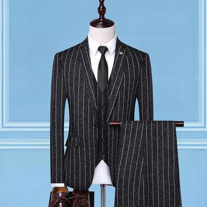 Jojo Style Pinstripes Business Suit - Three Piece Suit - LeStyleParfait
