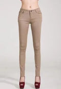 Khaki Women Skinny Jeans - Women Jeans - LeStyleParfait