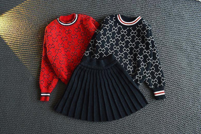 Kids Clothing Set Girls Pleated Skirt Suit - Clothing Set - LeStyleParfait