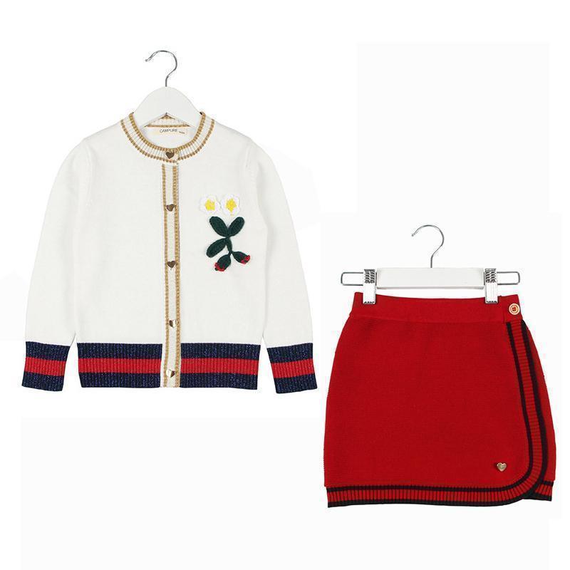 Kids Clothing Set Knitted Sweater And Skirt - Clothing Set - LeStyleParfait