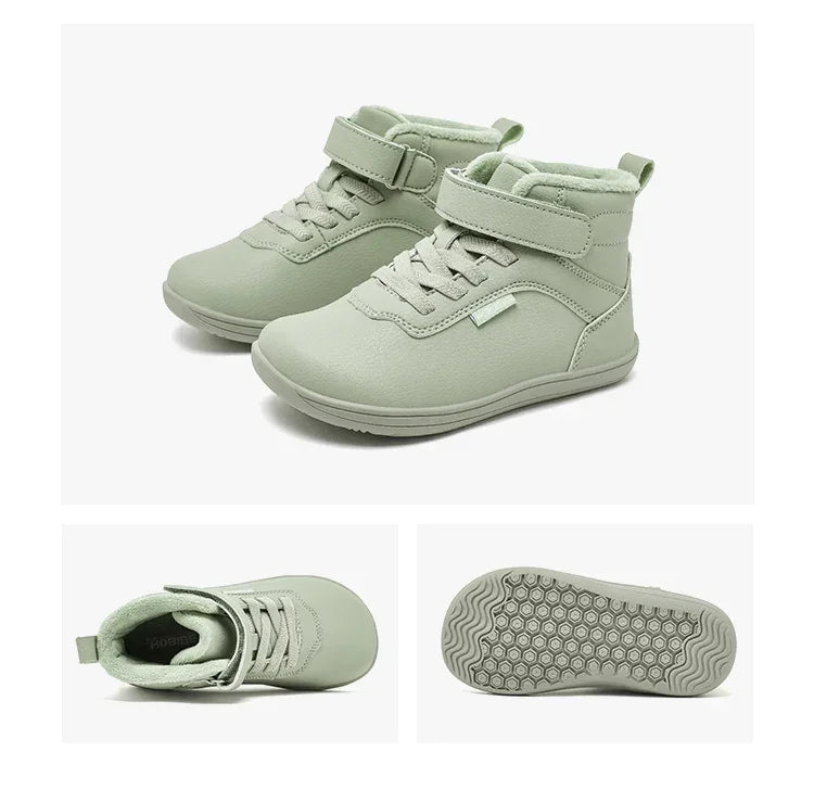 Kids' Sneakers - Mid-Top Kids Ankle Boots Sneakers - Hook-Loop Velcro Winter Sneakers-Sneakers-LeStyleParfait