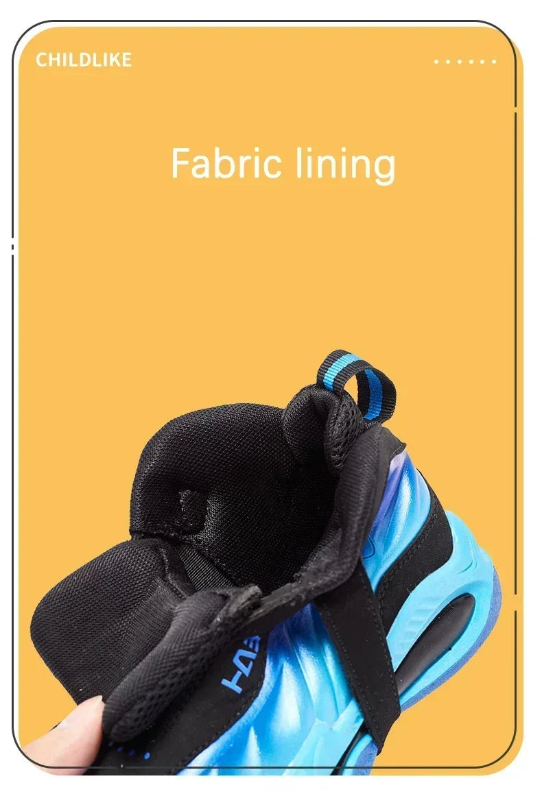 Kids' Sneakers - Mid-Top Kids High Tops Sneakers - Lace-Up Velcro All-Season Shoes-Sneakers-LeStyleParfait