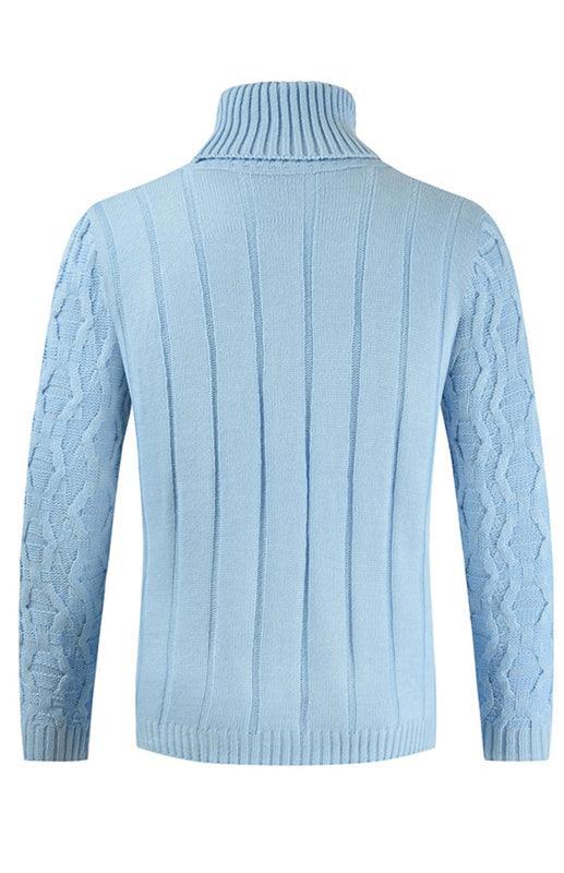 Knitted Men Turtleneck Sweater - Pullover Sweater - LeStyleParfait