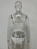 Lace Mesh Waist Lingerie Set - Lingerie Set - LeStyleParfait