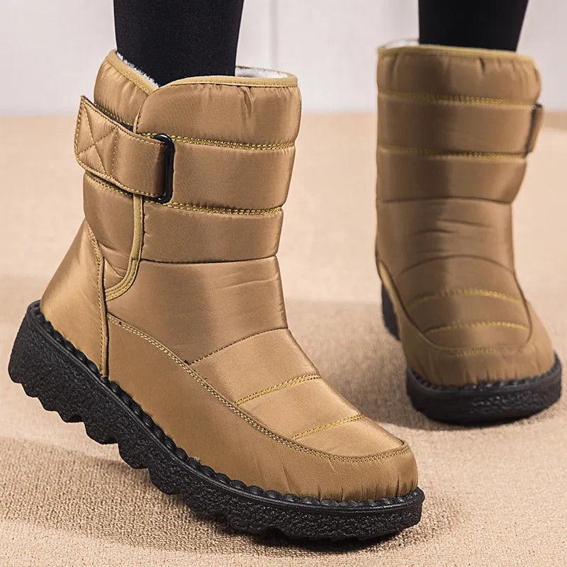 Ladies Slip-On Waterproof Winter Boots - Snow Boots - LeStyleParfait