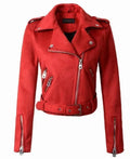 Lady Biker Suede Leather Jacket - Leather Jacket - LeStyleParfait