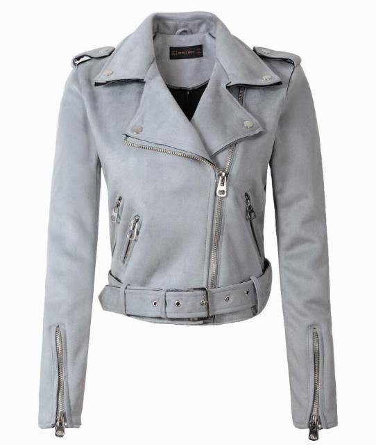 Lady Biker Suede Leather Jacket - Leather Jacket - LeStyleParfait