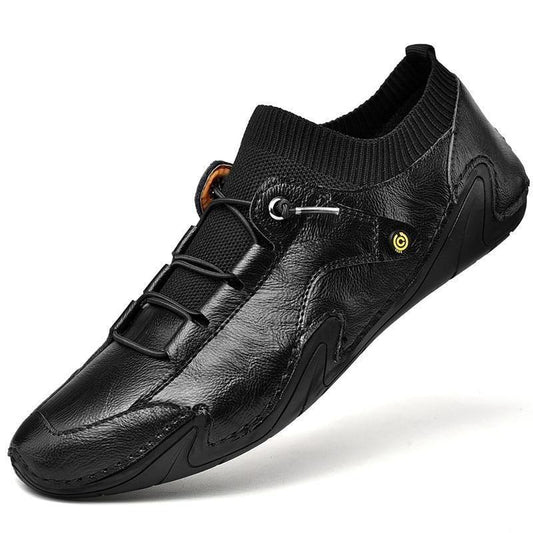 Leather Sock Sneaker Shoes - Sneakers - LeStyleParfait