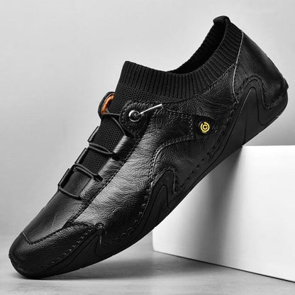 Leather Sock Sneaker Shoes - Sneakers - LeStyleParfait